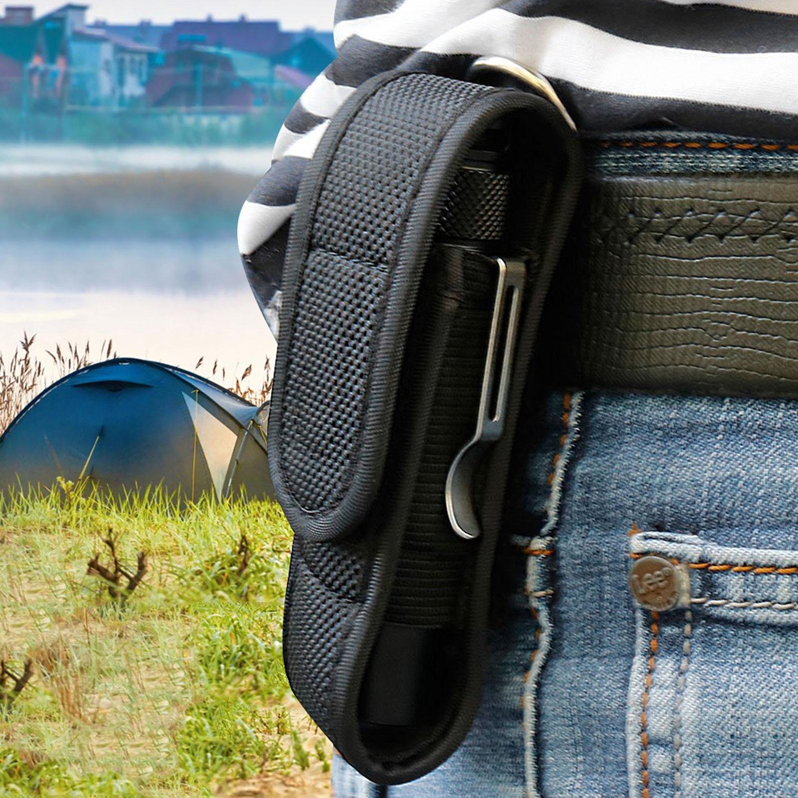 Outdoor Adventure Trips - Casing Pelindung Senter LED, Tas Kulit