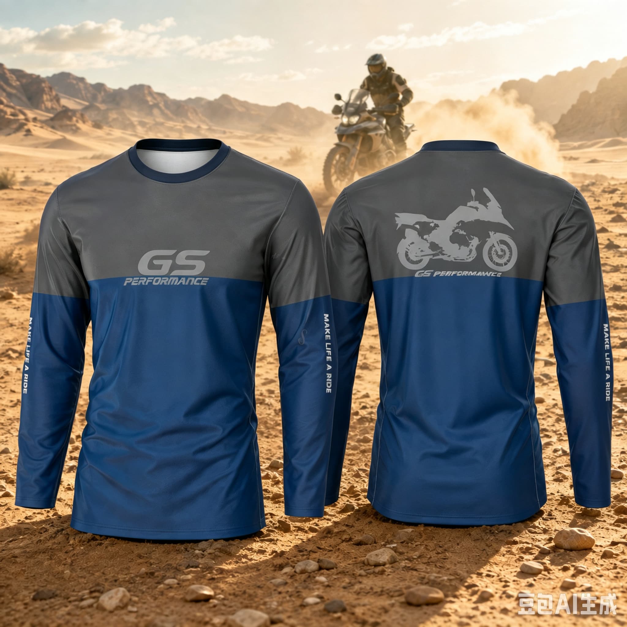 Outdoor Adventure Sports - Kaos Lengan Panjang Motorrad GS Adventure,