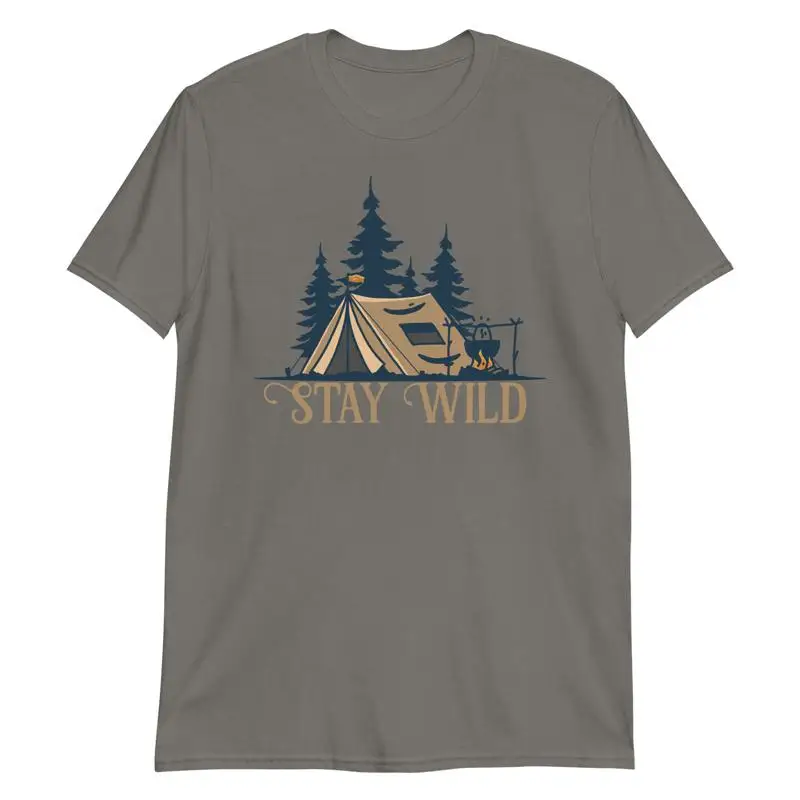 Outdoor Adventure Backpack - Kaos Stay Wild untuk kegiatan mendaki,