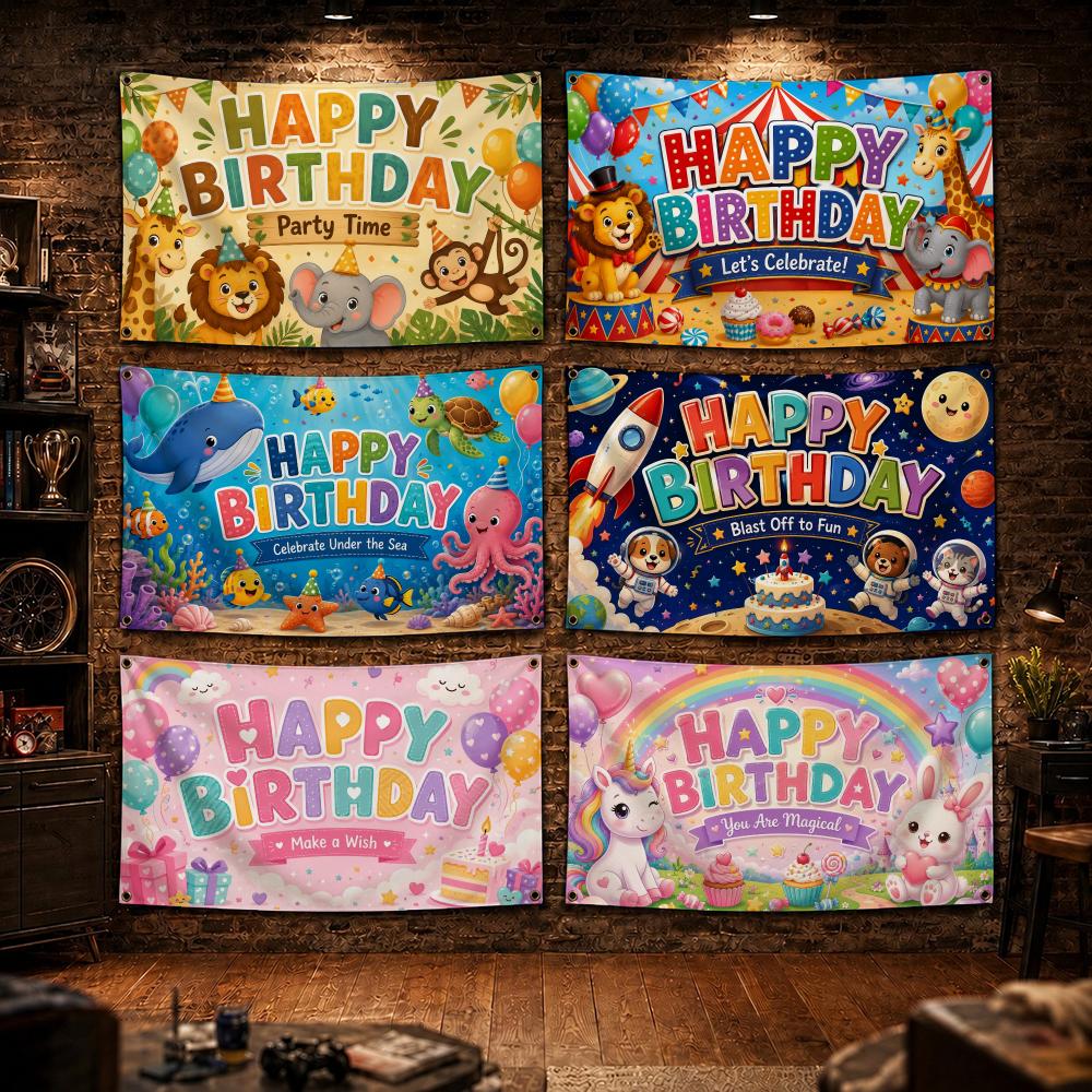 Outdoor Adventure Birthday Party - Bendera Pesta Ulang Tahun Bertema Petualangan