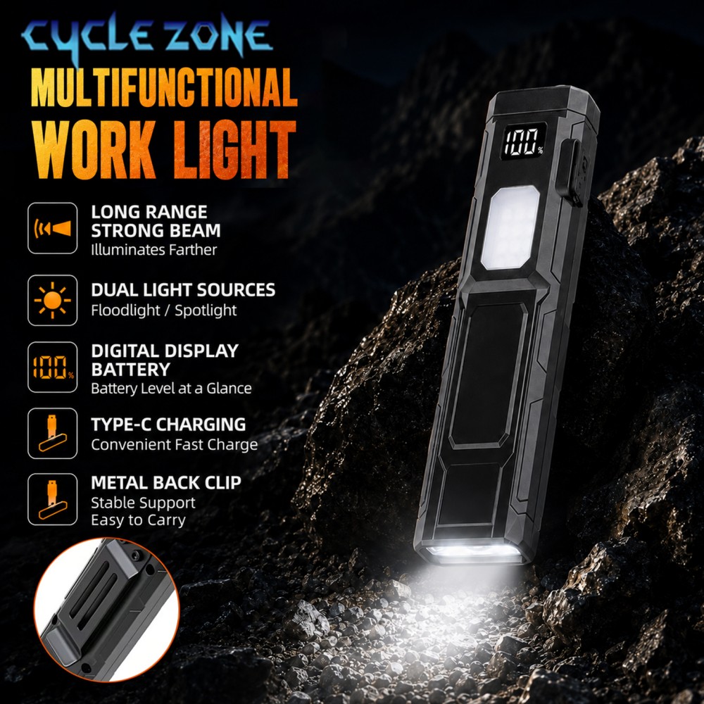 Outdoor Adventure Zone - Senter LED Saku Portabel Tipe-C Dapat