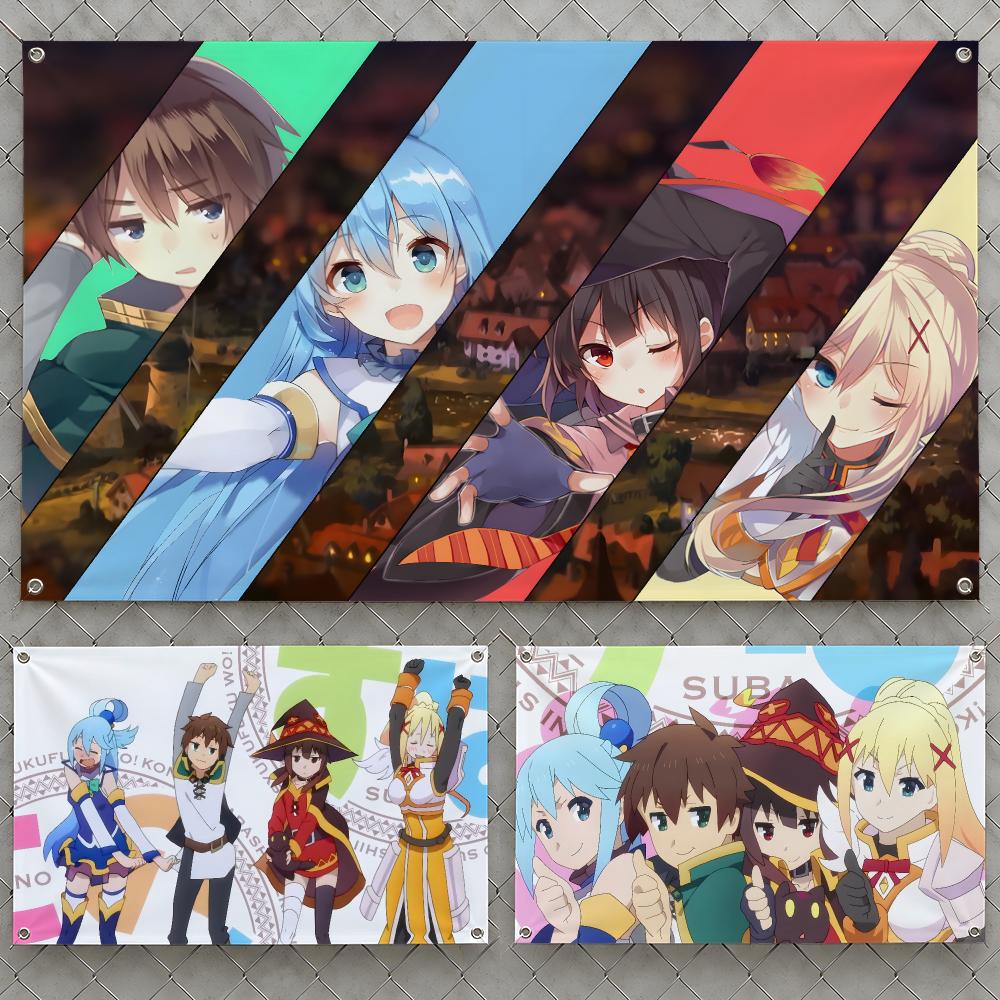 Outdoor Adventure Birthday Party - Bendera Anime KonoSuba Axel dari Guild