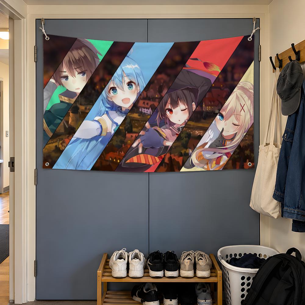 Bendera Anime KonoSuba Axel da - Outdoor Adventure Birthday Party ulasan dan harga